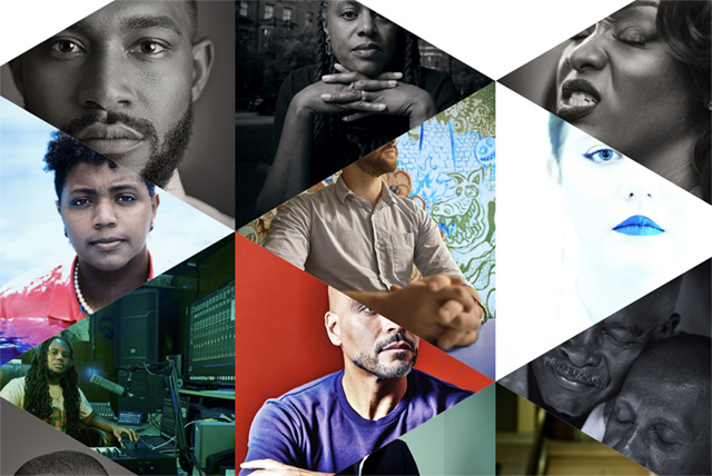 A drawing by a pre-k student of two hearts and a hand